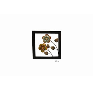 QUADRO FLOR MET 40x40cm YX11A439/3