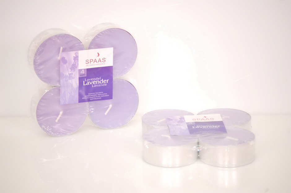 CJ 4 VELAS LAVANDA 6x2,5cm 106249