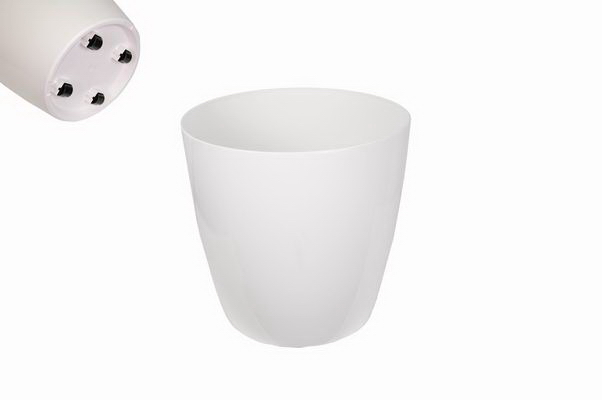 VASO SAN REMO 30CM C/RODAS BRANCO