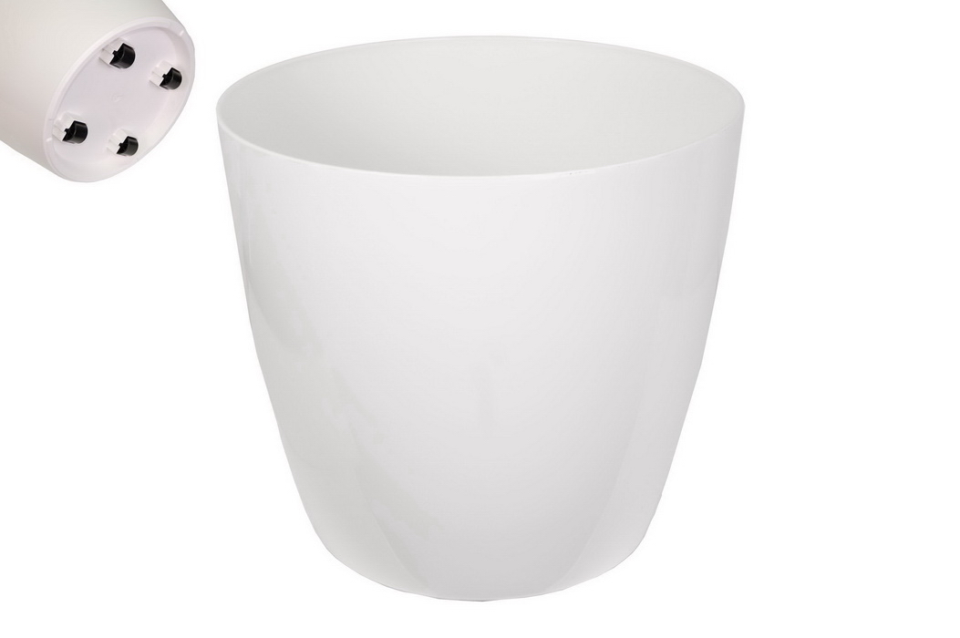 VASO SAN REMO 42CM C/RODAS BRANCO