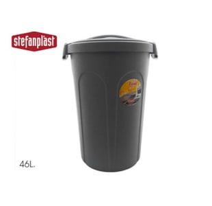 BALDE LIXO CINZA 46L 07825