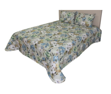 COLCHA C/FR 250X260 FOLK 02 AZUL