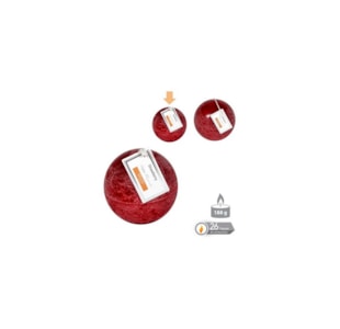 VELA BOLA PERF VERM 7,5cm 131029