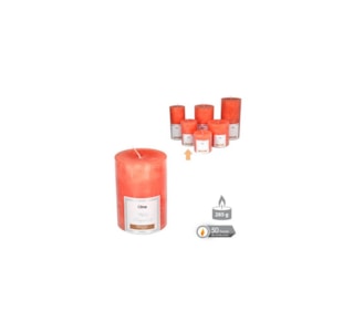 VELA CIL PERF LARANJA 7x9,5cm 131035