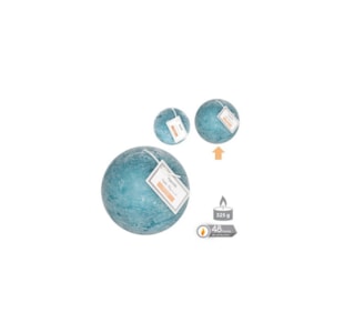 VELA BOLA PERF AZUL 9 cm 131096
