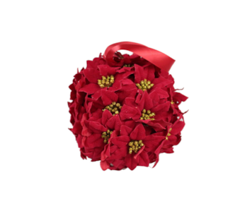 BOLA PONSETIAS NATAL 20cm 19192