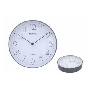 RELOGIO CINZA 25cm 09.9218-SL/WH