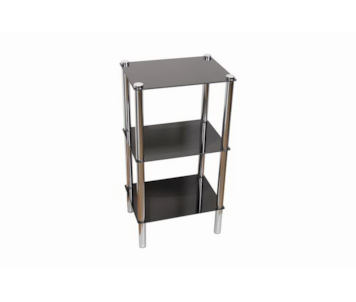 ESTANTE 3 PRAT MET/VIDRO PRET 60063