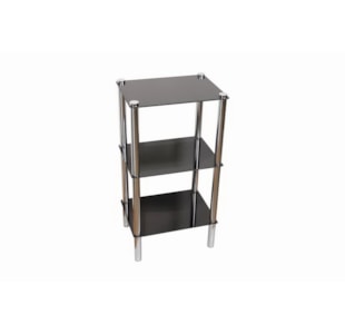 ESTANTE 3 PRAT MET/VIDRO PRET 60063