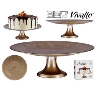 PRATO BOLO C/PE OURO VELHO 33cm 84811