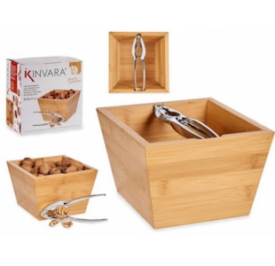 CAIXA QUEBRA NOZES BAMBU 16cm 81334