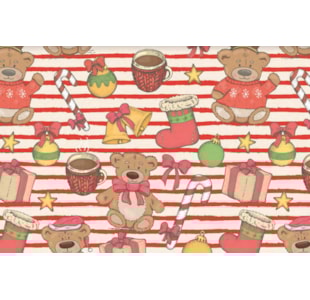 FOLHA PAPEL NAT XMAS TEDDY C30/332