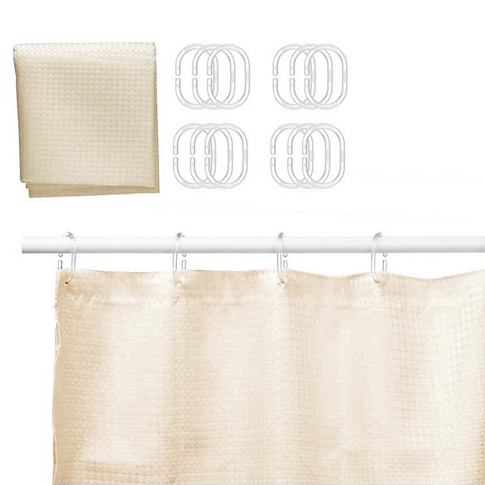 CORTINA BANHO BEGE 180X180 89382