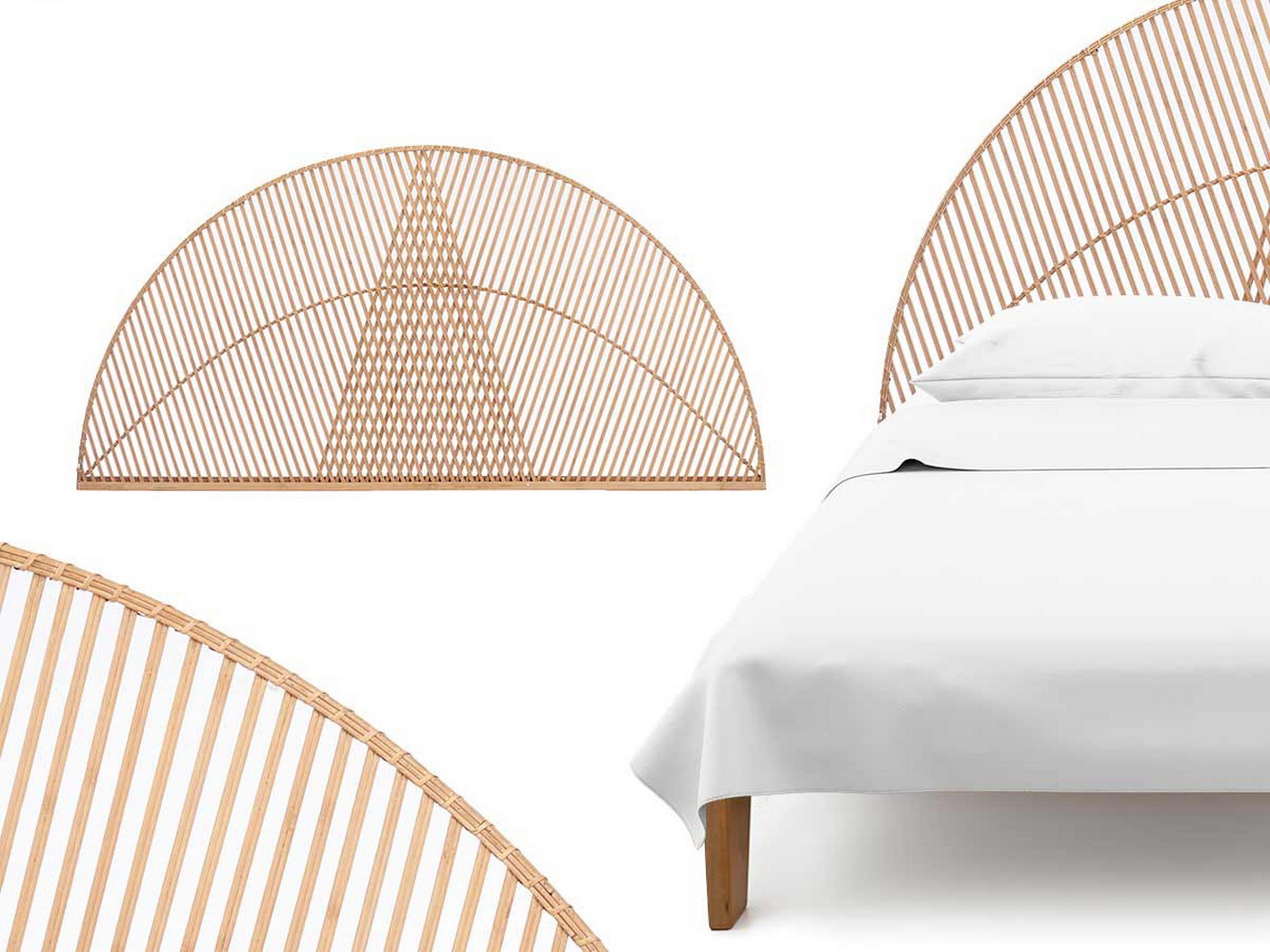 CABECEIRA TRI RATTAN NAT 160x80 62809