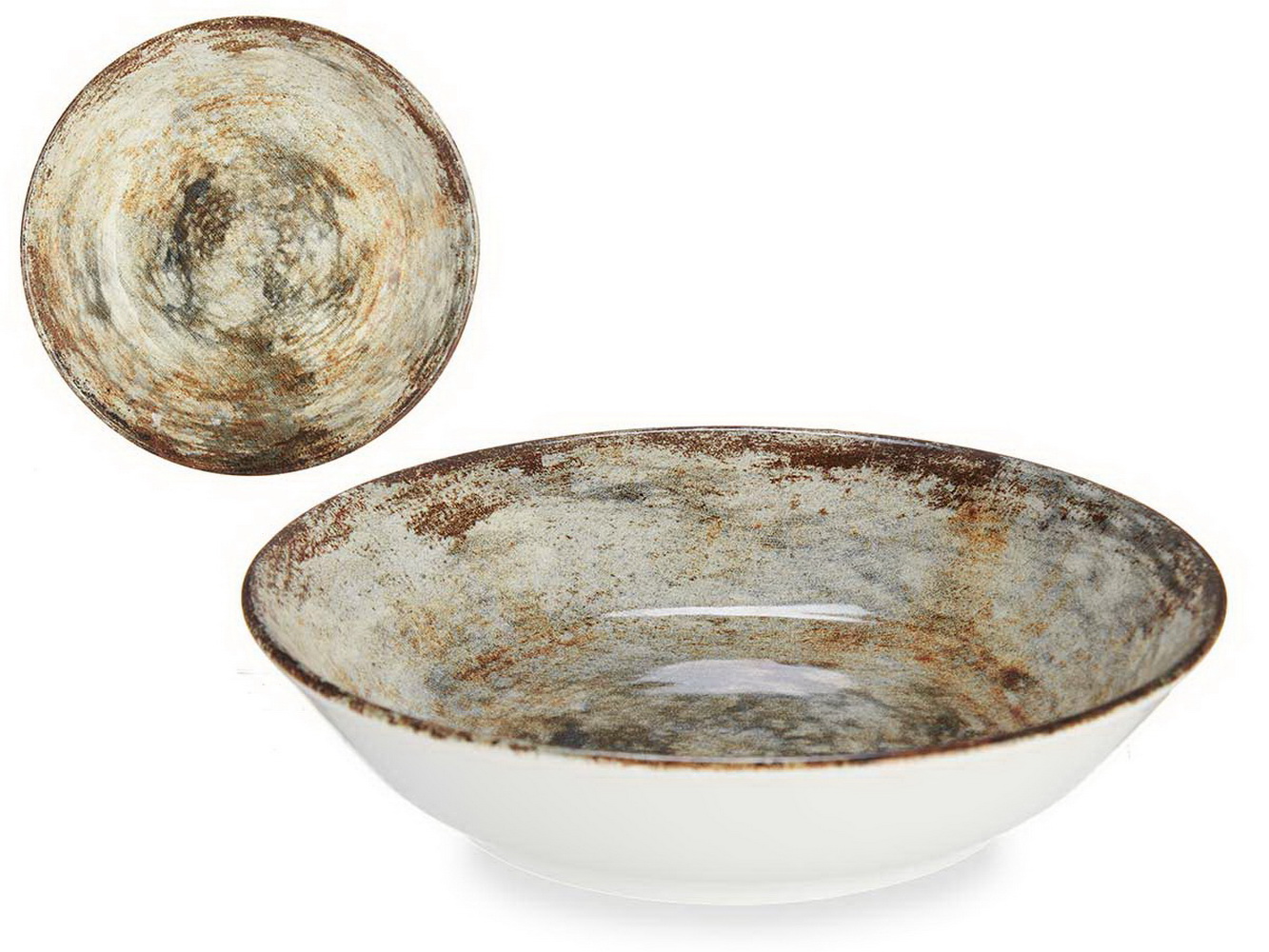 PRATO FUNDO CASTANHO 21cm 83763