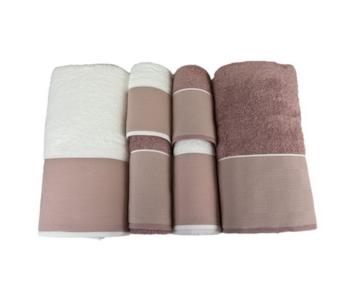 JOGO BANHO 6 PCS 500G C1 BR /ROSA 591