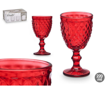 CALICE DIAM VERMELHO 220ml 38248