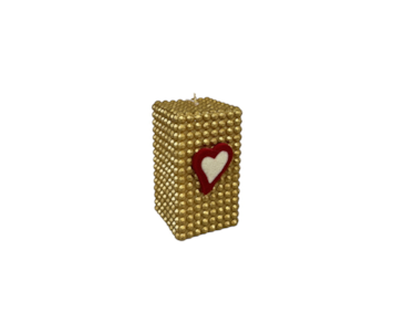 VELA CUBO C/CORAC 7x12 OURO 1CC090501