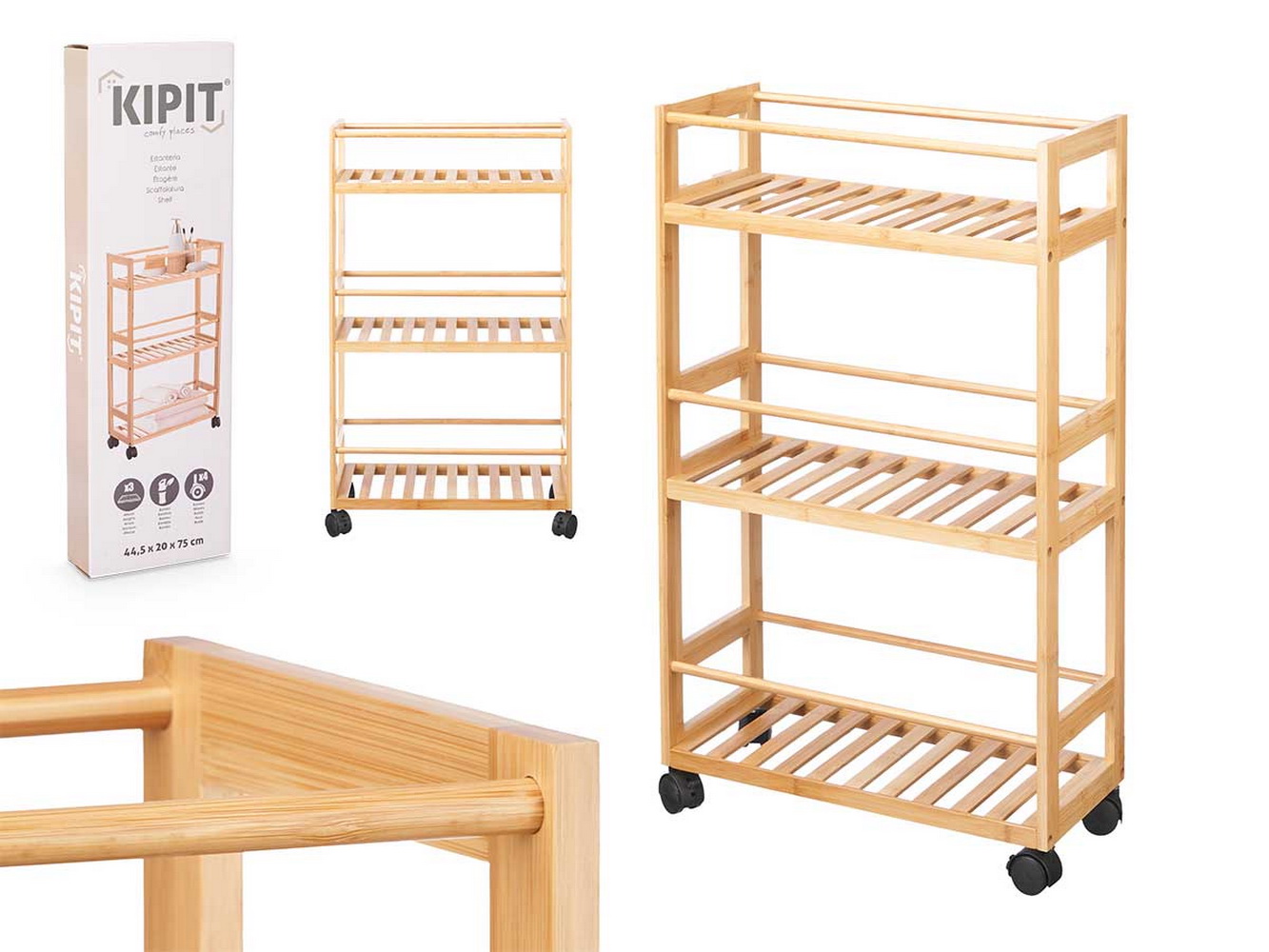 ESTANTE BAMBU 3 PRAT 44,5x75 99823