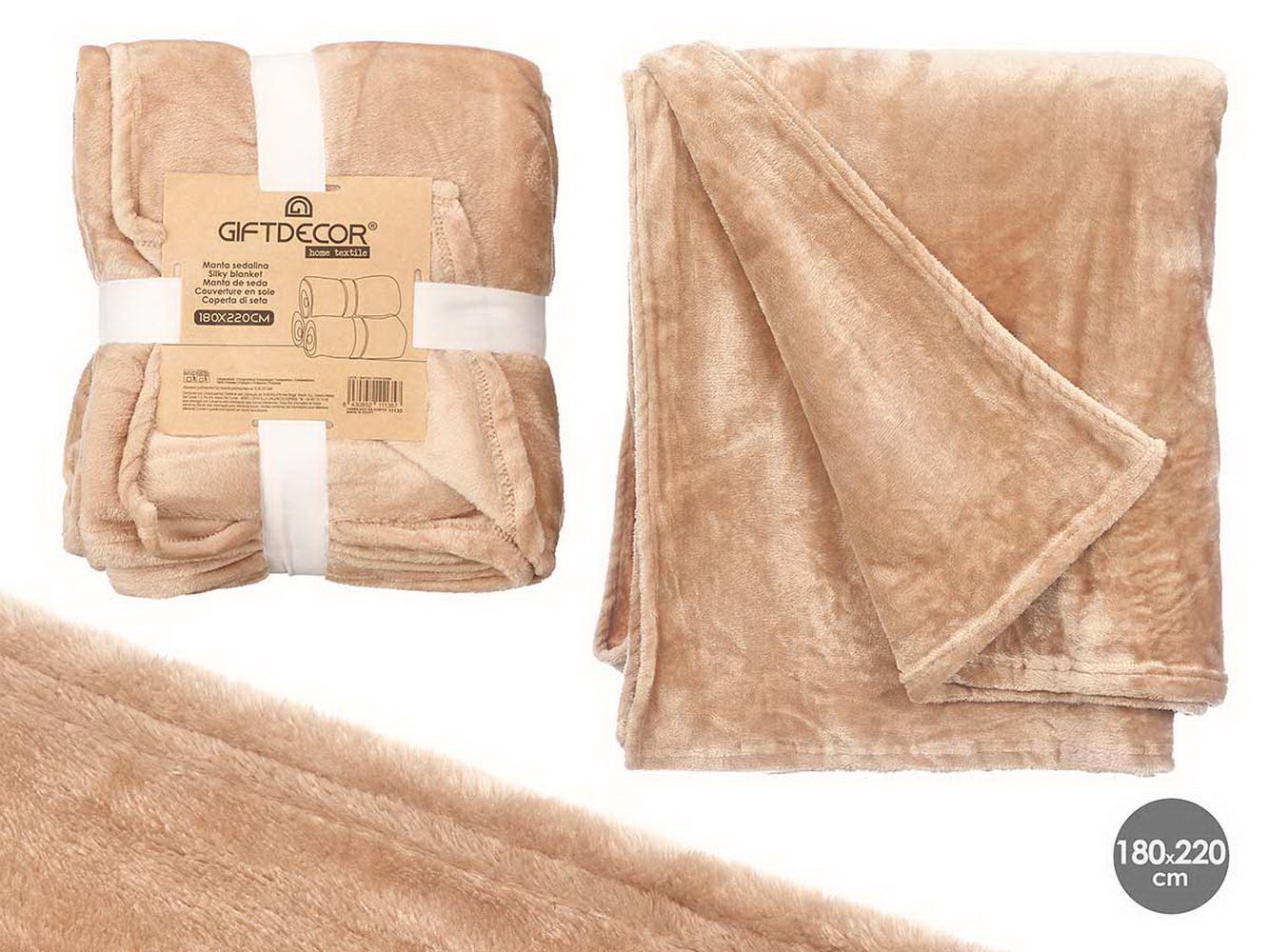 MANTA SEDAL BEGE 180x220 11135