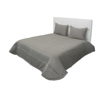 COLCHA C/FR 250X260 PRAGA 01 CINZA
