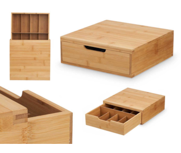 CAIXA BAMBU P/CAPSULAS 30x30 94602