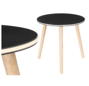 MESA APOIO PRETA C/LED 40x40 13136