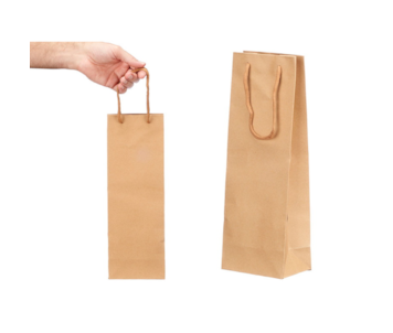SACO GARRAFA 12,5x36x1 KRAFT NAT 10957