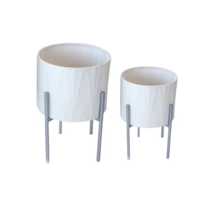 CJ 2 FLOREIRAS BR/PRAT MET D31x50+D36x57 20AA0309