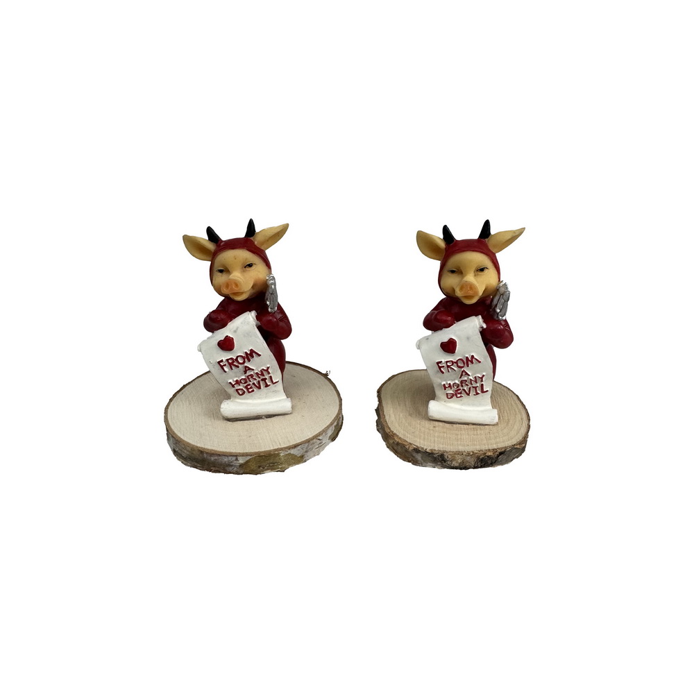 PORCO DIABINHO C/BASE 10cm RF9282/3
