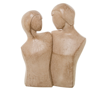 ESTATUETA CASAL RES BEGE 22x27,5 50860