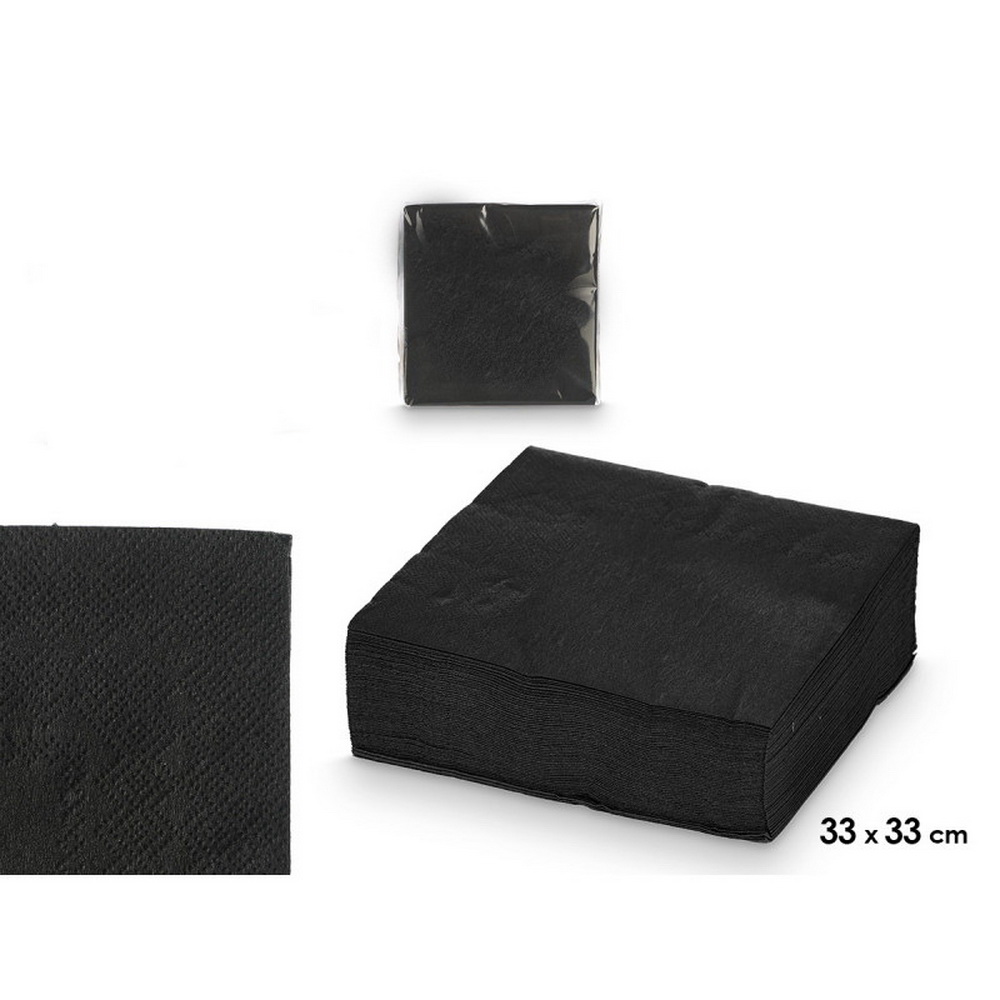 CJ 50 GUARDANAPOS PRETO 33x33 17GR 11953