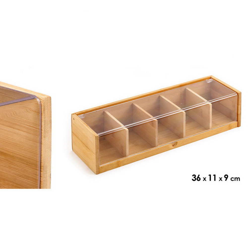 CAIXA BAMBU 5 DIV 11x36x9 13094