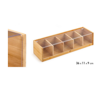 CAIXA BAMBU 5 DIV 11x36x9 13094