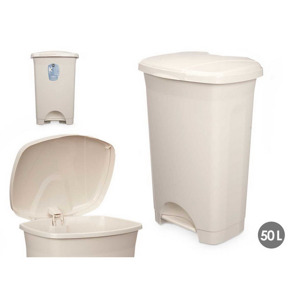 BALDE LIXO 50L BEG 33x43x64,1 94072