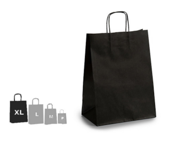 SACO PAPEL PRETO XL 46x59 34025