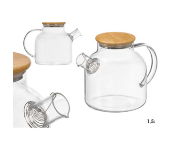 CHALEIRA VIDRO/BAMB  1,5L 13654