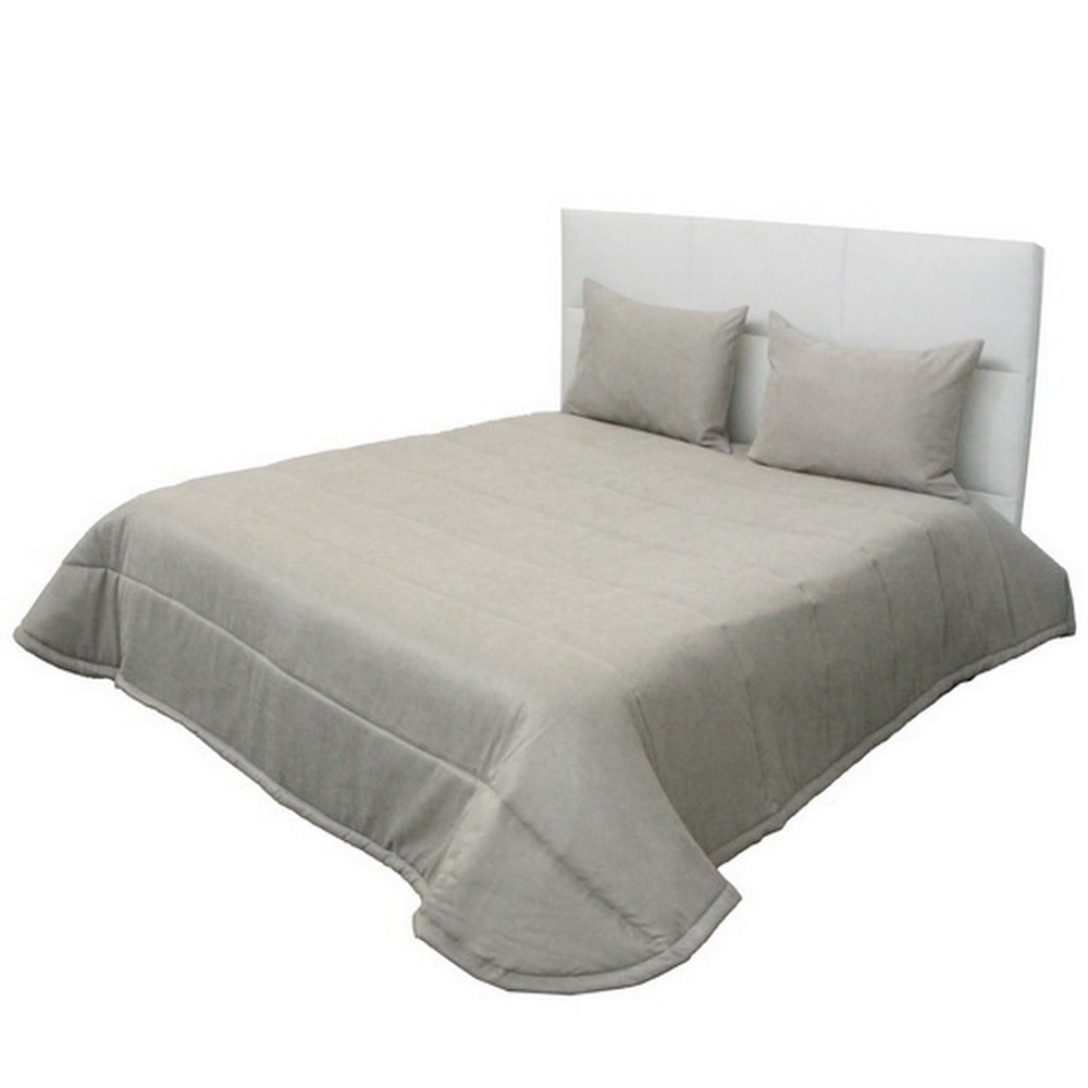 COLCHA C/FR 260X260 PRAGA 33 CINZA