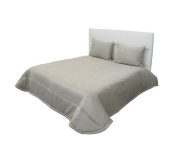 COLCHA C/FR 260X260 PRAGA 33 CINZA
