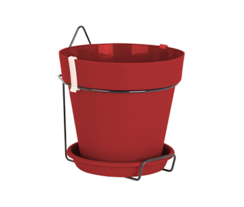 VASO CAPRI PAREDE 20cm VERM ESC